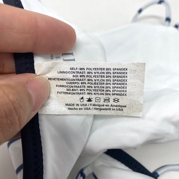 Tavik Womens Rylan Halter Swim TOP ONLY Grid Print Crossback High Neck Sz Medium - Picture 8 of 8